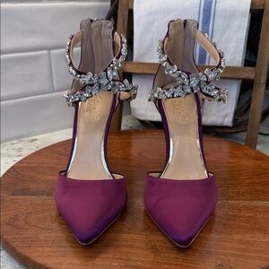 Jewel Badgley Mischka Robles Crystal Embellished  Heels